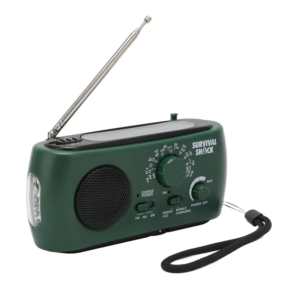 Portable Hand Crank Radio With Solar Charging LED Torch Emergency Radio 0