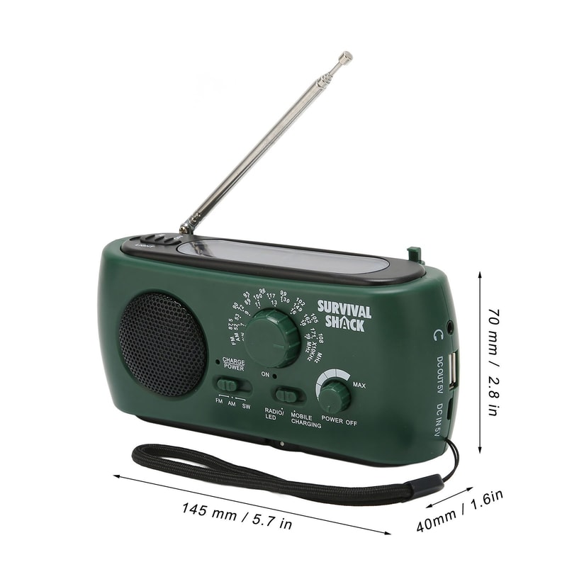 Portable Hand Crank Radio With Solar Charging LED Torch Emergency Radio 4