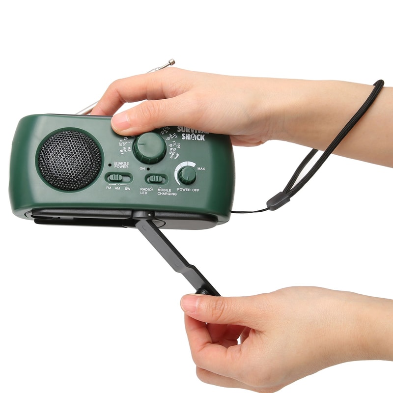 Portable Hand Crank Radio With Solar Charging LED Torch Emergency Radio 3