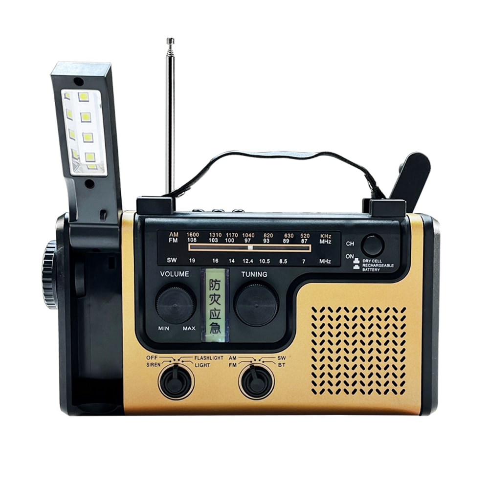 StormReady Bluetooth Emergency Weather Radio with Solar Hand Crank Charger