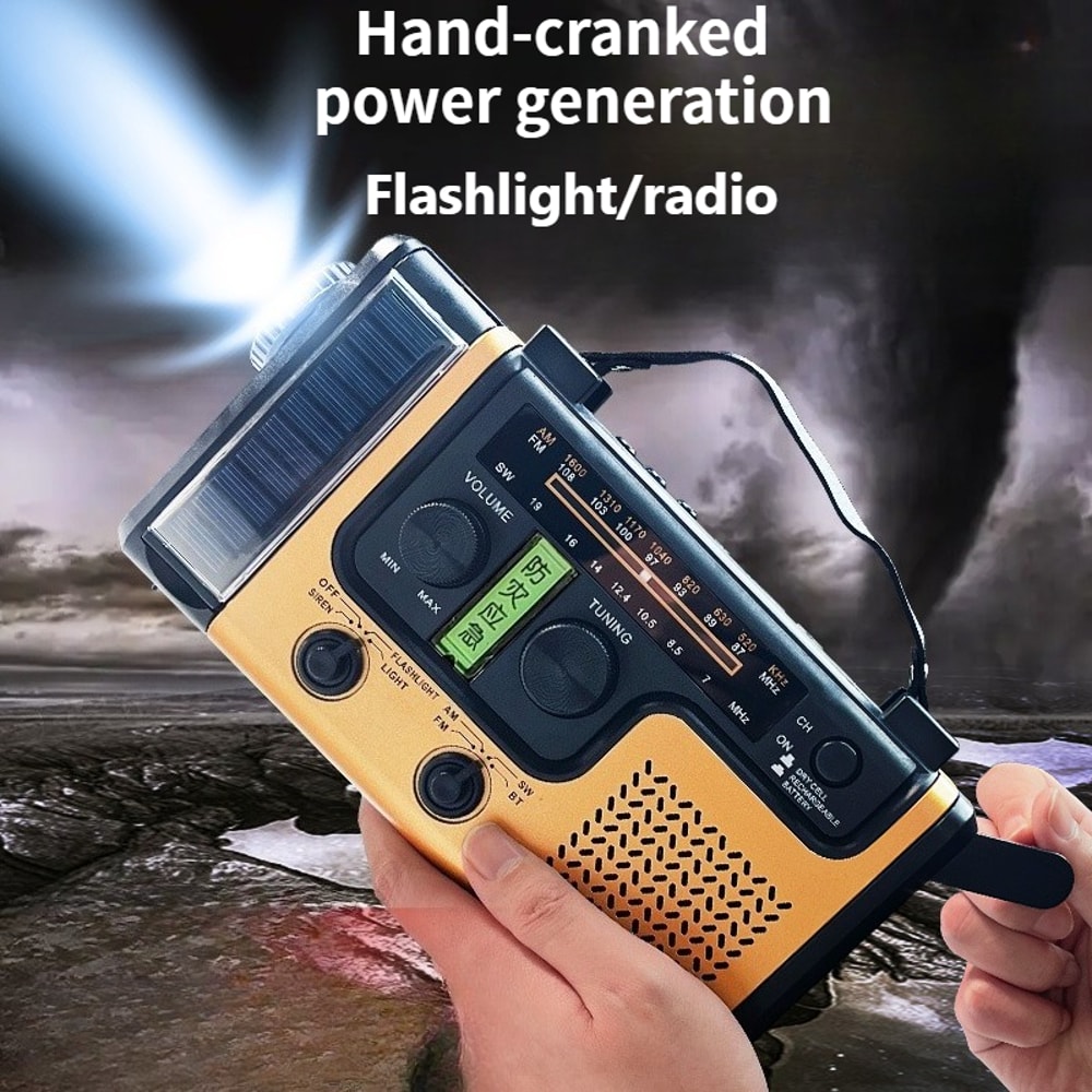 StormReady Bluetooth Emergency Weather Radio with Solar Hand Crank Charger