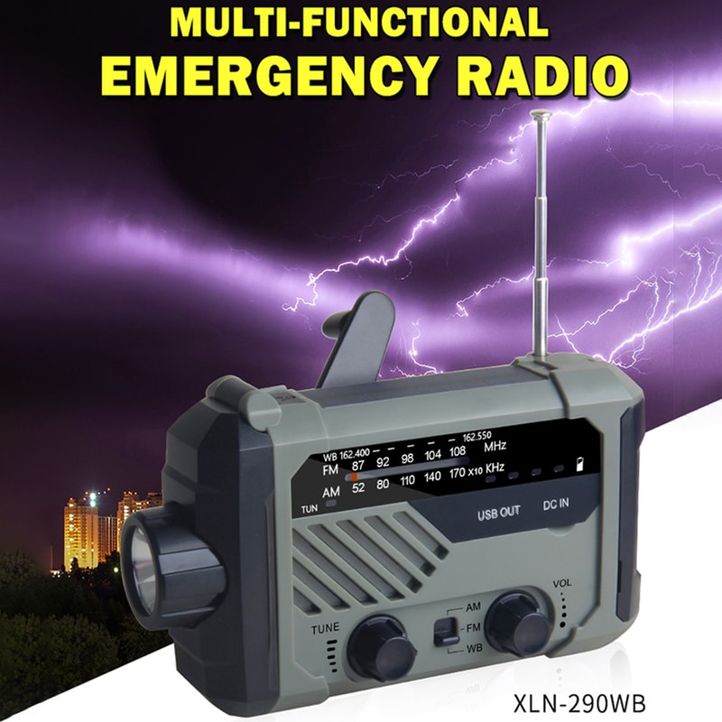 Solar Hand Crank Emergency Weather Radio With Flashlight Siren And Phone Charger 3