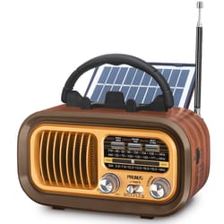 vintage solar bluetooth radio speaker with am fm sw portable shortwave tuner