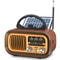 Vintage Solar Bluetooth Radio Speaker With AM FM SW Portable Shortwave Tuner 0