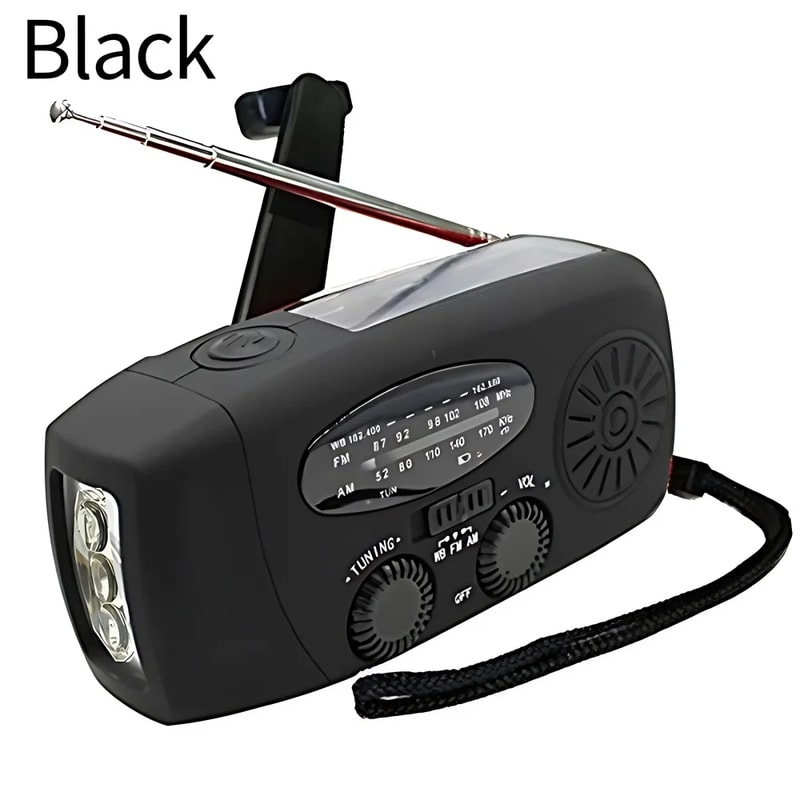 StormReady Solar Hand Crank Emergency Weather Radio with LED Reading Light