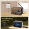Portable Bluetooth AM FM Radio with LED Flashlight