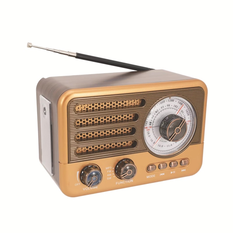 Portable Bluetooth AM FM Radio with LED Flashlight