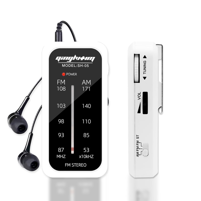 PocketWave Portable AM FM Radio with Speaker and Headphone Jack