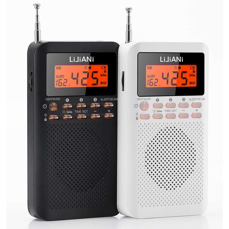 Portable AM FM Radio With LCD Alarm Clock And Earphones 1