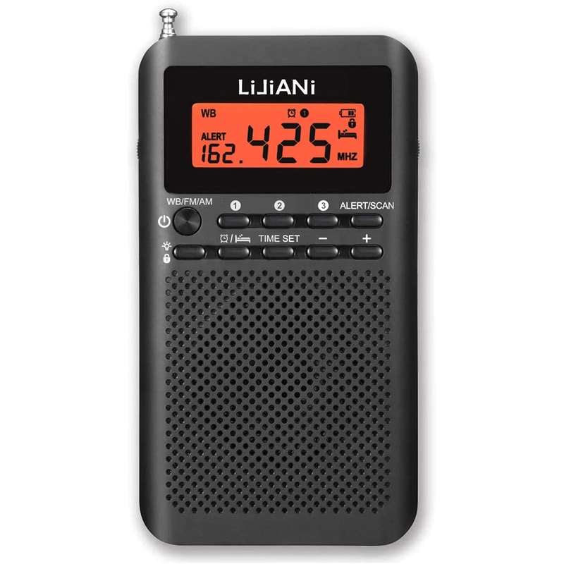 Portable AM FM Radio With LCD Alarm Clock And Earphones 6