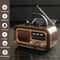 Retro Bluetooth Radio with Solar Charging Portable AM FM Speaker