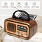 Retro Bluetooth Radio with Solar Charging Portable AM FM Speaker