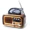 Retro Bluetooth Radio with Solar Charging Portable AM FM Speaker
