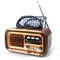 Retro Bluetooth Radio with Solar Charging Portable AM FM Speaker