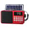 Solar Portable FM Radio Bluetooth Speaker with LED Light and USB Player