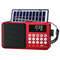 Solar Portable FM Radio Bluetooth Speaker with LED Light and USB Player