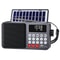 Solar Portable FM Radio Bluetooth Speaker with LED Light and USB Player