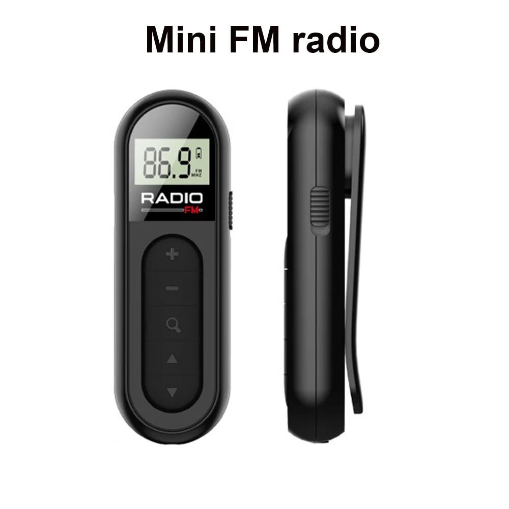 Rechargeable Portable FM Radio With Digital Tuning And Earphones For Walking Hiking And Travel 0