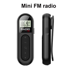 rechargeable portable fm radio with digital tuning and earphones for walking hiking and travel