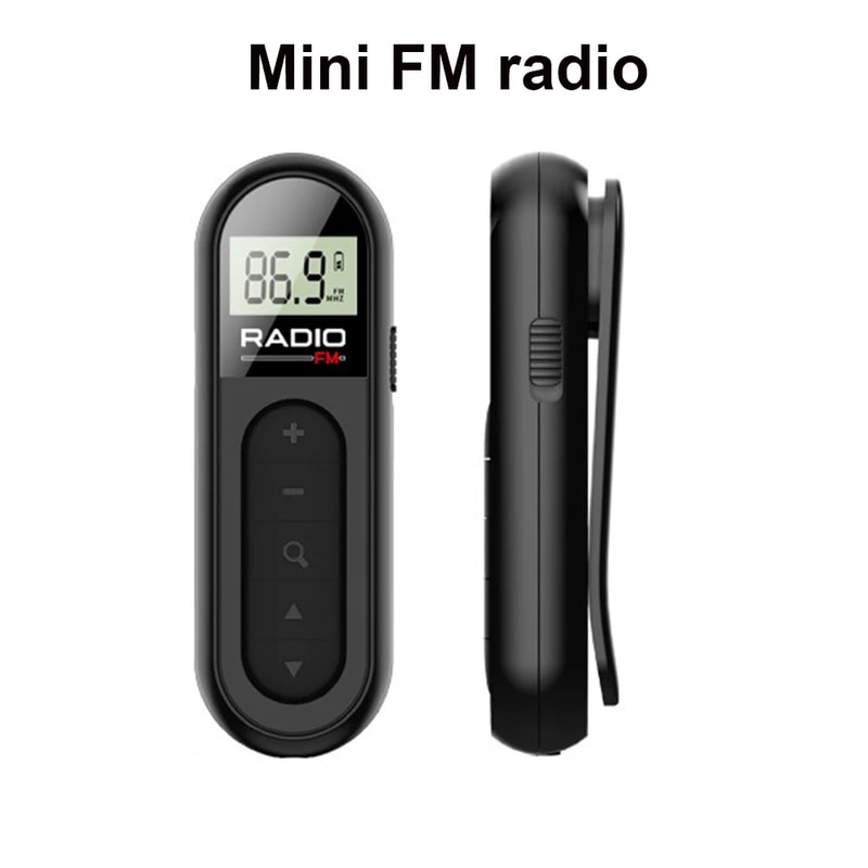 Rechargeable Portable FM Radio With Digital Tuning And Earphones For Walking Hiking And Travel 0