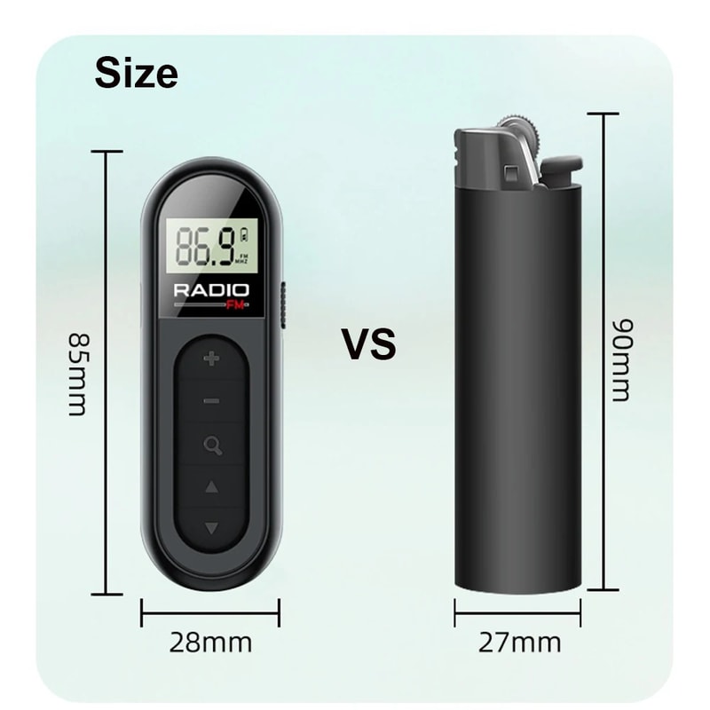 Rechargeable Portable FM Radio With Digital Tuning And Earphones For Walking Hiking And Travel 5