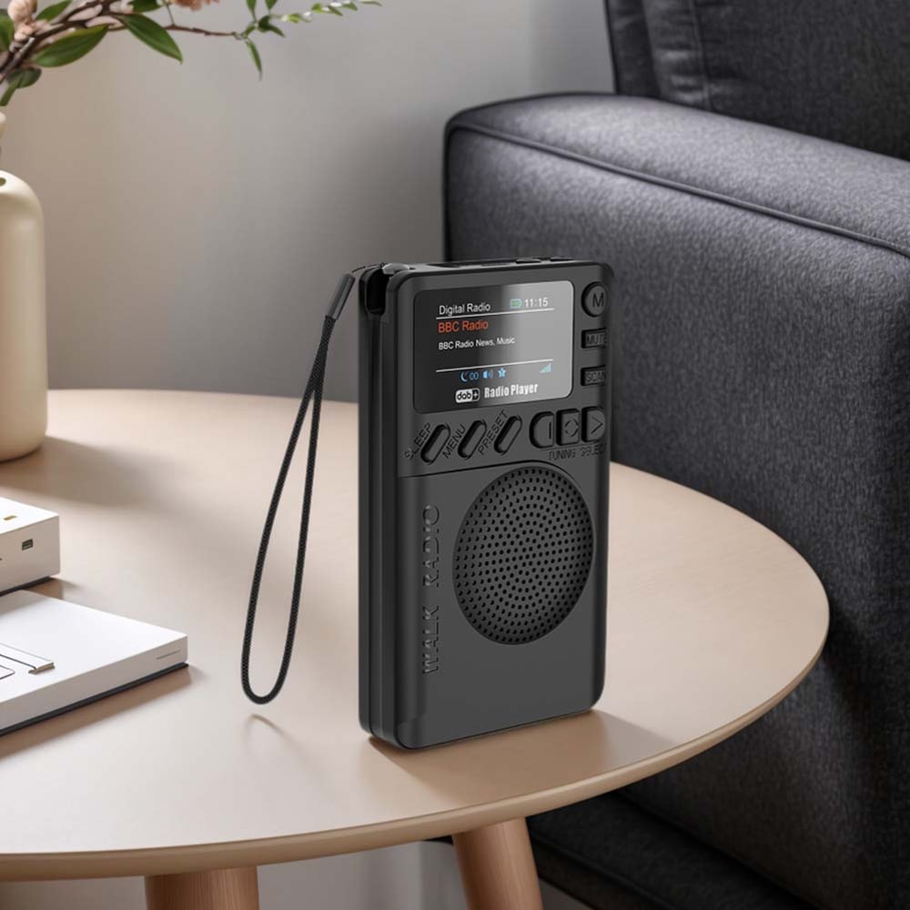 Portable DAB FM Radio With Bluetooth Speaker Player And Headphone Jack 4