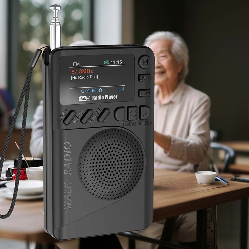 Portable DAB FM Radio With Bluetooth Speaker Player And Headphone Jack 5