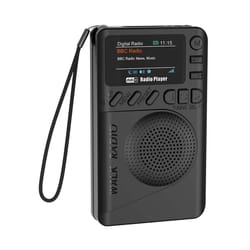 portable dab fm radio with bluetooth speaker, player and headphone jack