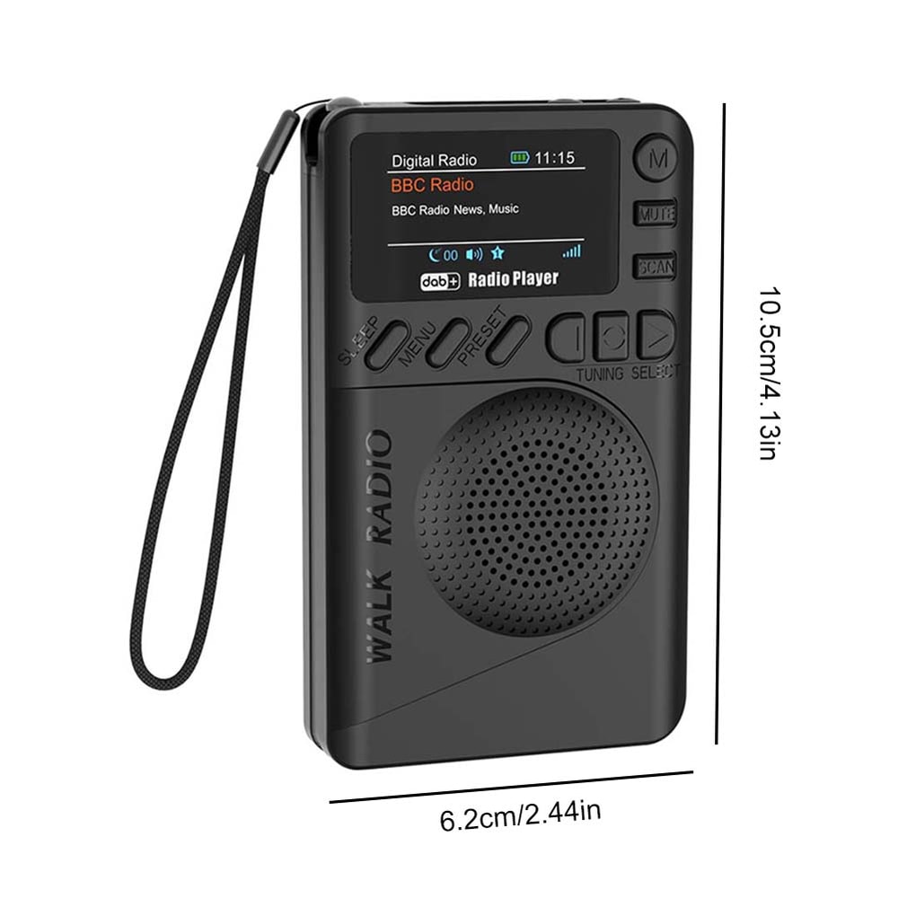 Portable DAB FM Radio With Bluetooth Speaker Player And Headphone Jack 6