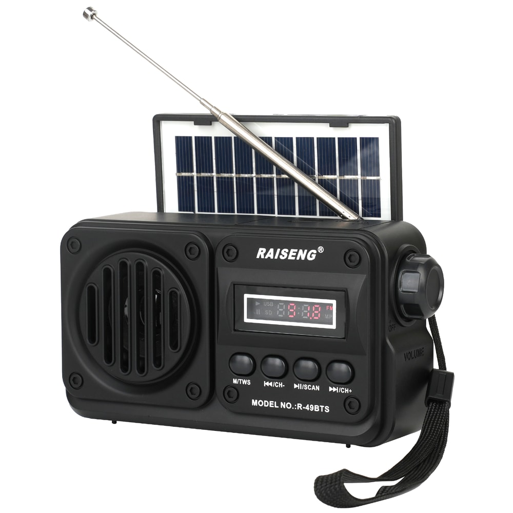Portable Solar Emergency Radio Bluetooth Speaker With AM FM SW 0