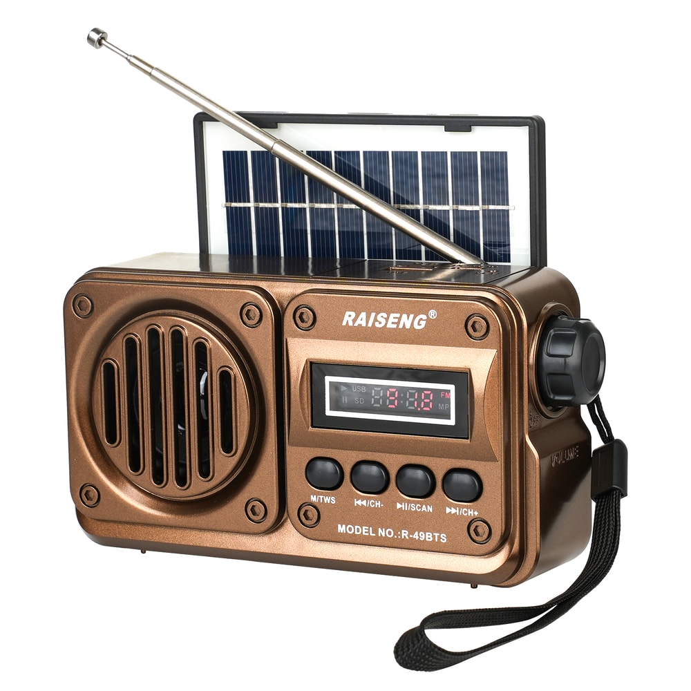 Portable Solar Emergency Radio Bluetooth Speaker With AM FM SW 8