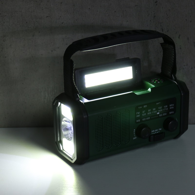 Hand Crank Emergency Radio With Solar Charging Flashlight And Power Bank 3