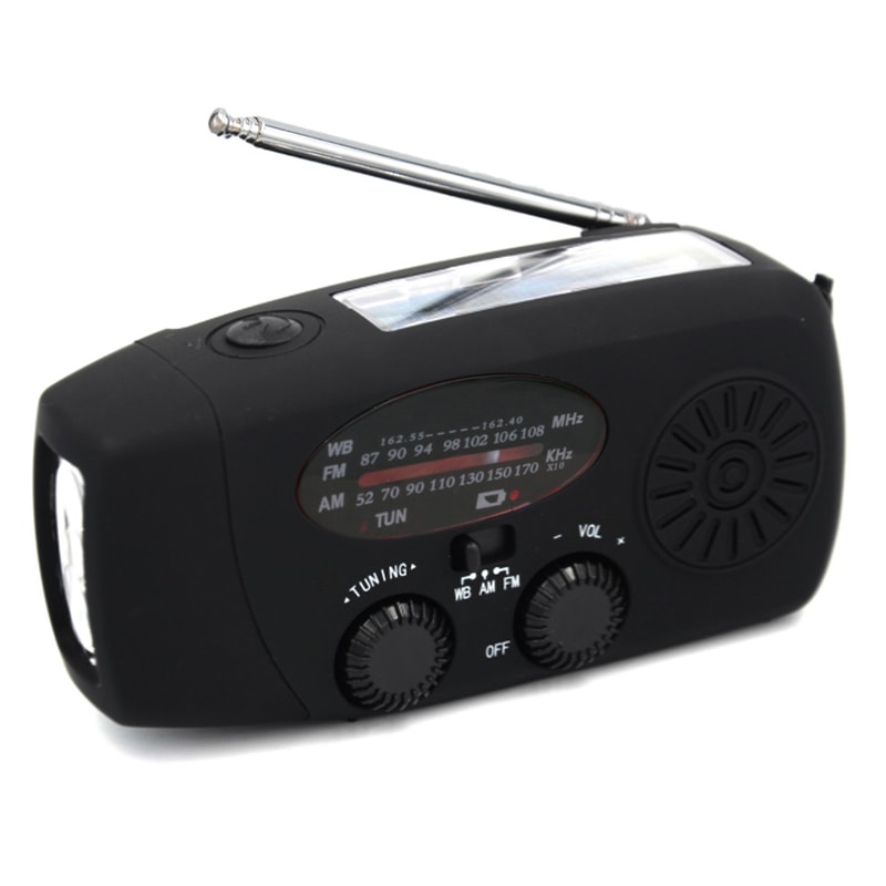 Hand Crank Emergency Radio With Solar Charging Flashlight And Power Bank 6