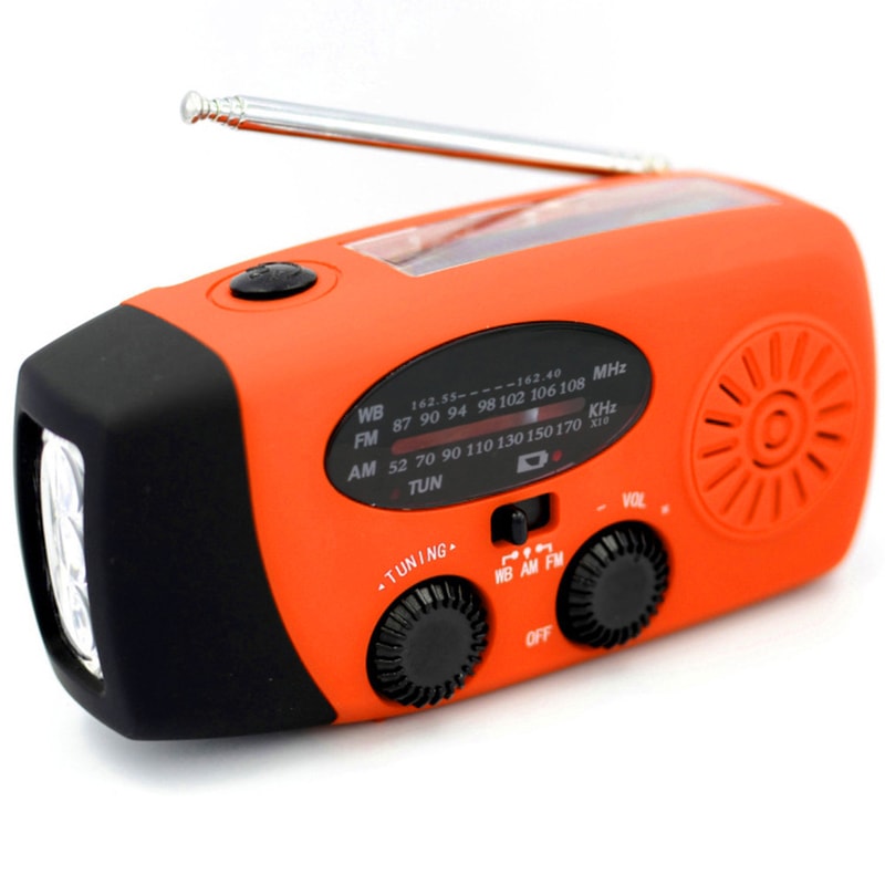 Hand Crank Emergency Radio With Solar Charging Flashlight And Power Bank 7