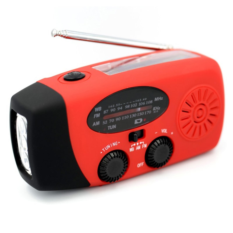Hand Crank Emergency Radio With Solar Charging Flashlight And Power Bank 8