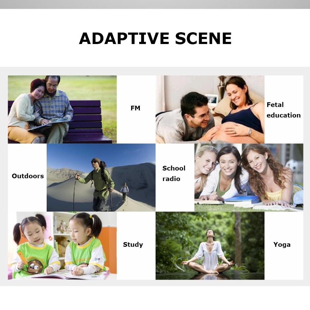 Portable FM Radio with LCD Display and Headphones