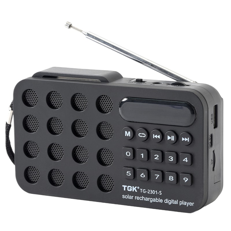 Solar Emergency Radio Portable FM Bluetooth Speaker With USB Card 5