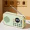 Portable FM Radio Bluetooth Speaker Rechargeable Pocket Radio with USB Playback