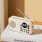 Portable FM Radio Bluetooth Speaker Rechargeable Pocket Radio with USB Playback