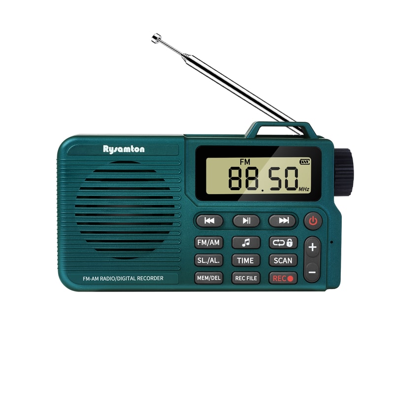 Portable AM/FM radio with Bluetooth Recorder and Alarm Clock