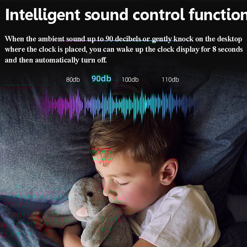 Bluetooth Alarm Clock Speaker with FM Radio Dual Alarm and Mood Light