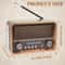 Vintage Radio Wooden Bluetooth Speaker with USB TF Rechargeable Battery