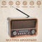 Vintage Radio Wooden Bluetooth Speaker with USB TF Rechargeable Battery