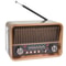 Vintage Radio Wooden Bluetooth Speaker with USB TF Rechargeable Battery