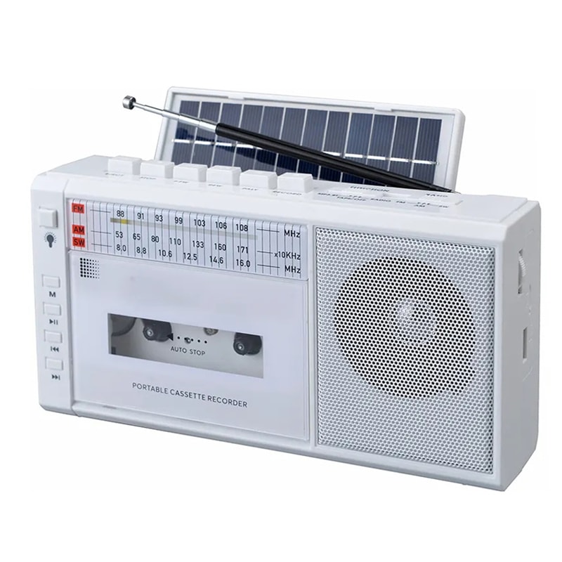 RetroWave Bluetooth Cassette Player Recorder with AM FM SW Radio and Playback