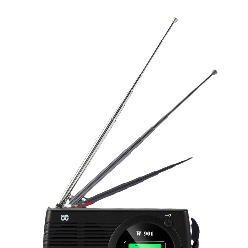 Portable Radio with LED Screen & Dual Power Supply Battery Operated Emergency Survival Radio
