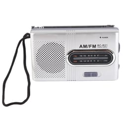 portable am/fm radio with speaker compact, long-lasting, and ideal for home and outdoor use