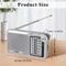 Portable AMFM Radio With Speaker Headphone Jack USB Charging Cable Compact Rechargeable Pocket Radi 5