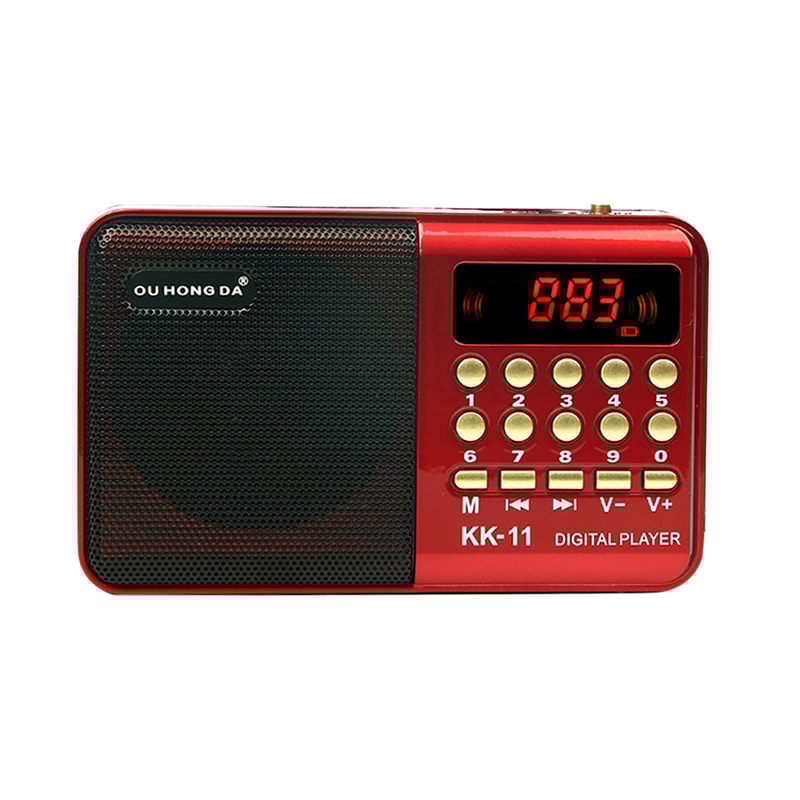 Mini Portable Digital Radio Handheld Rechargeable Player & USB Music Speaker