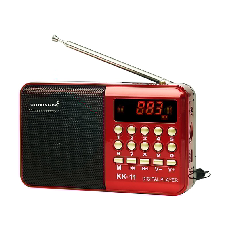 Mini Portable Digital Radio Handheld Rechargeable Player & USB Music Speaker